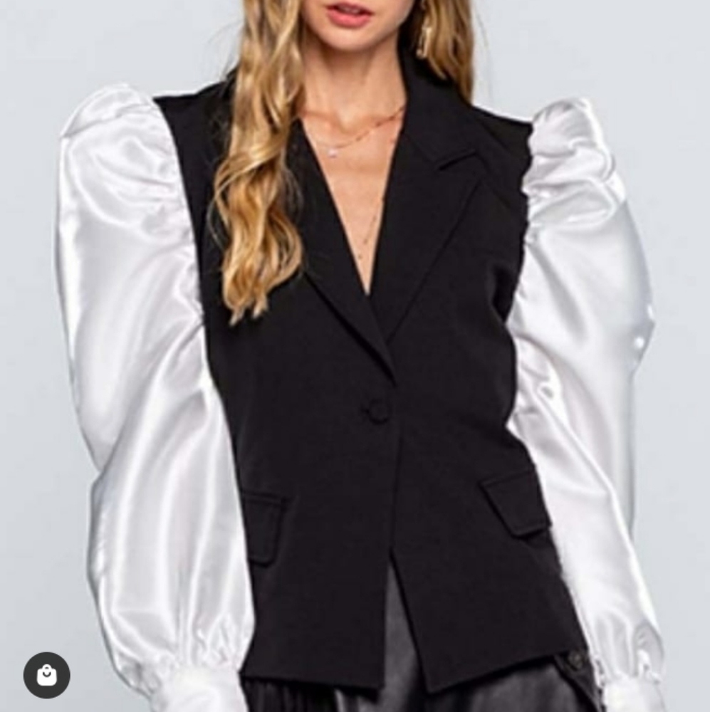 Belle Puff Shoulder Blazer
